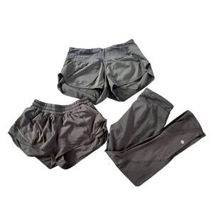 Lululemon 3pc. Lot Hotty Hot 2.5 Shorts, Speed Up Shorts 2.5, & Cropped Leggings